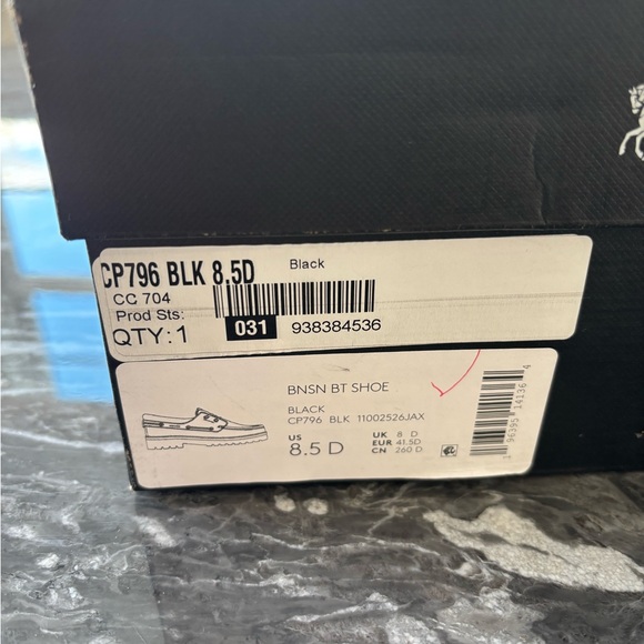 Coach Men’s Size 8.5 Benson Black Leather Boat Shoes - Picture 12 of 12